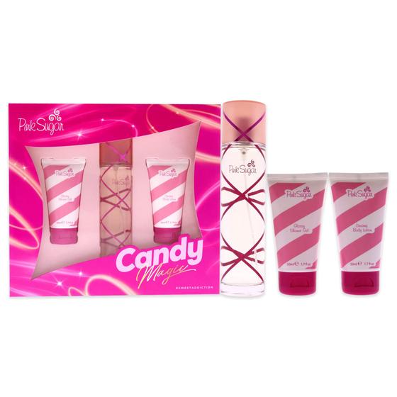 Imagem de Conjunto de Presente Magic Pink Sugar Candy - 3.113ml EDT, 1.198ml Glossy Shower Ge