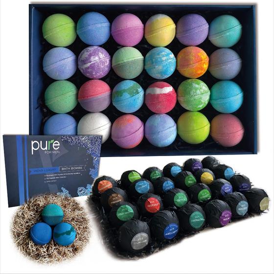 Imagem de Conjunto de presentes Bath Bombs Rachelle Parker 24 Shea para homens, 2,65 onças