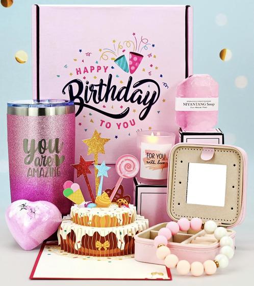 Imagem de Conjunto de presentes BEEYOND Birthday para mulheres com 7 itens personalizados