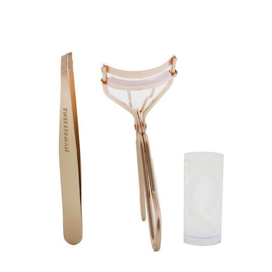 Imagem de Conjunto de presentes Tweezerman Rose Gold Slant Tweezer e Classic Lash C