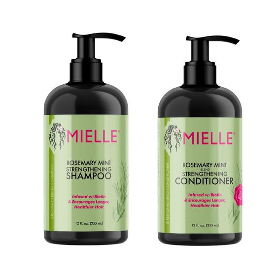 Imagem de Conjunto de produtos para cabelo Shampoo e condicionador Mielle Rosemary Mint