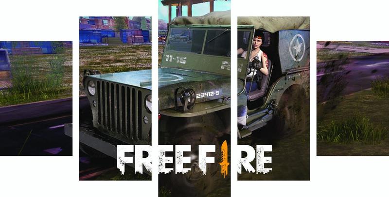 Imagem de Conjunto De Quadros Decorativo Sala Free Fire 02