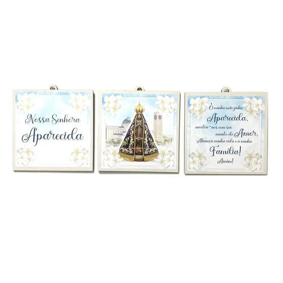 Imagem de Conjunto de Quadros Nossa Senhora Aparecida De Parede MDF