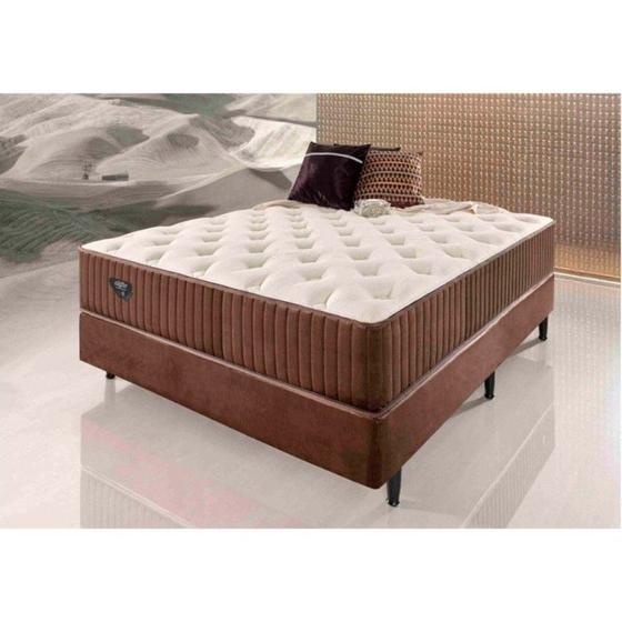 Imagem de Conjunto de Quarto 2 Peças 1 Base Box Casal e 1 Colchão Uni