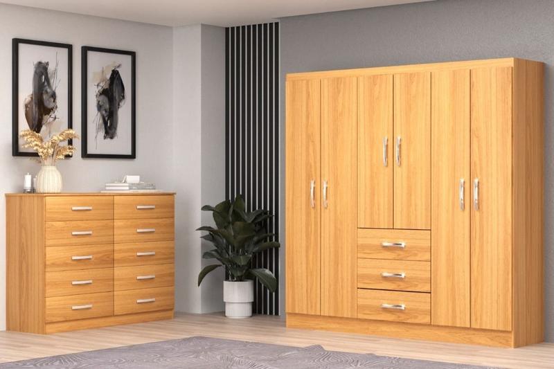 Imagem de Conjunto de Quarto com Guarda-Roupa Sevilha e Cômoda Marbela