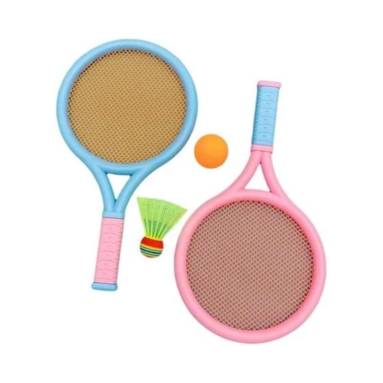 Imagem de Conjunto de Raquetes de Badminton Pai e Filho - Brinquedo Interativo para Lazer e Esportes ao Ar Livre