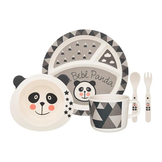 Imagem de Conjunto de Refeição Infantil Oxford - Bebê Panda