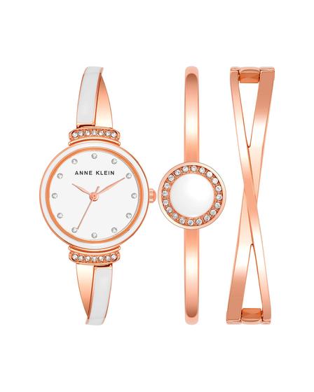 Imagem de Conjunto de relógios Anne Klein feminino premium com detalhes em cristal