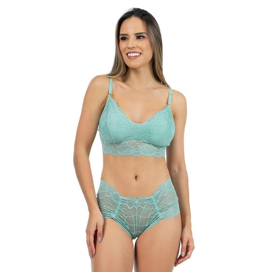 Imagem de Conjunto de Renda sem bojo verde