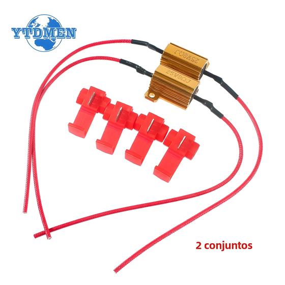 Imagem de Conjunto De Resistor Enrolado De Alta Potência 25W 50W Shell De Alumínio 5ohm 6ohm 8ohm 10ohm 24ohm