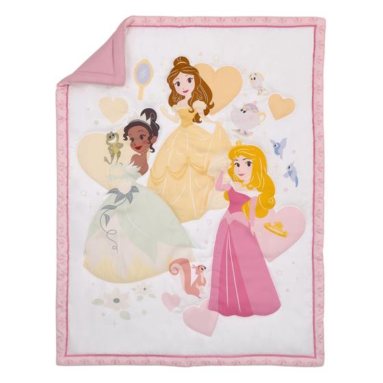 Imagem de Conjunto de Roupa de Cama de Berço Disney Make A Wish - 3 Peças - Multi Princesas