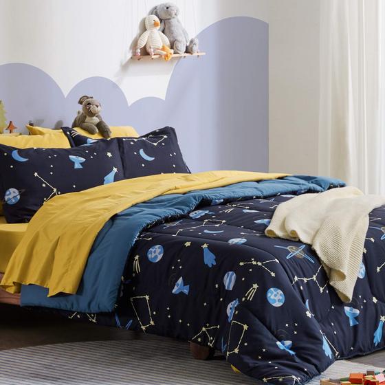 Imagem de Conjunto de Roupa de Cama Infantil SLEEP ZONE Kids Twin - Edredom, Lençol e Fronha