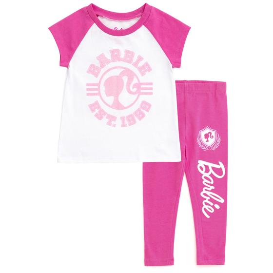 Imagem de Conjunto de Roupas Barbie para Meninas 4T - Camiseta e Leggings