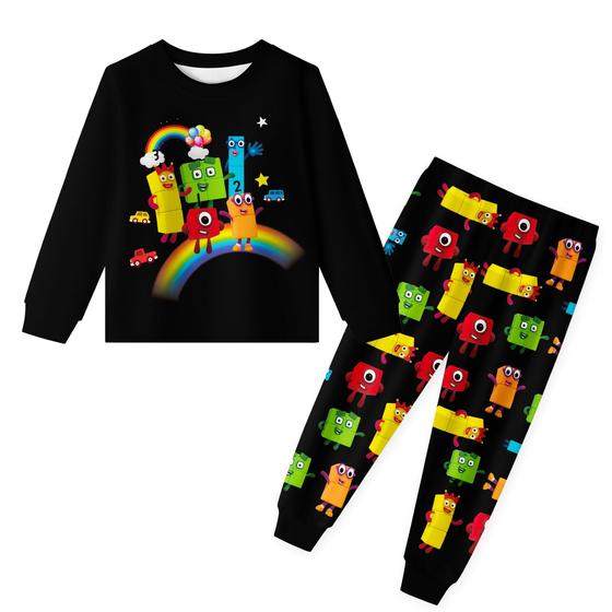 Imagem de Conjunto de roupas Difforever Boys Numbers Cartoon para 3-8 anos