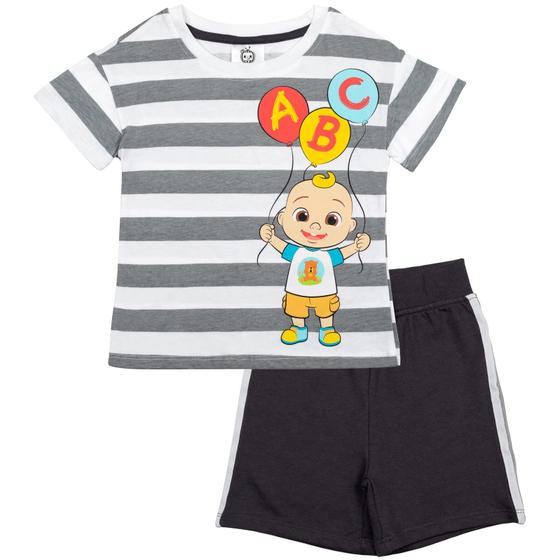 Imagem de Conjunto de Roupas Infantil CocoMelon JJ - Camiseta e Shorts para Meninos (4T)