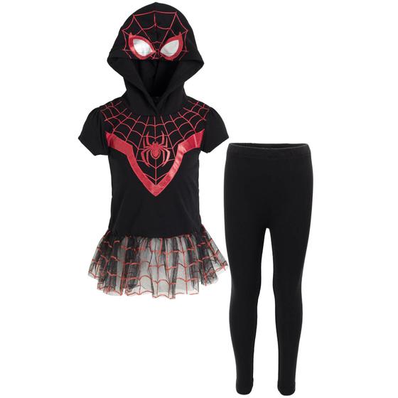 Imagem de Conjunto de roupas Marvel Spider-Man Miles Morales Girl 5T Cosplay