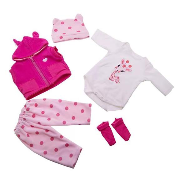 Imagem de Conjunto de roupas para bonecas Reborn Baby Dolls ZCNYCLAM, 17-19 polegadas, 5 unidades