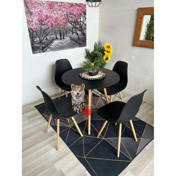Conjunto de sala de jantar Eames Classic (mesa de melamina de 80 cm) + 4 Eames Menor preço em Conjunto de sala de jantar Eames Classic (mesa de melamina de 80 cm) + 4 Eames