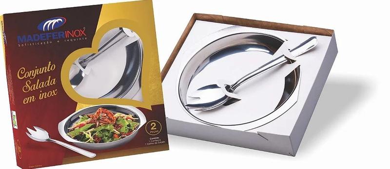 Imagem de Conjunto de Servir Salada com 2 peças de Inox