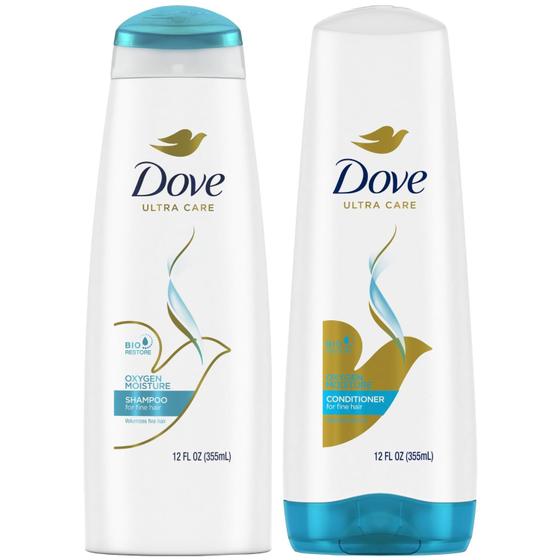 Imagem de Conjunto de shampoo e condicionador Dove Oxygen Moisture 360ml