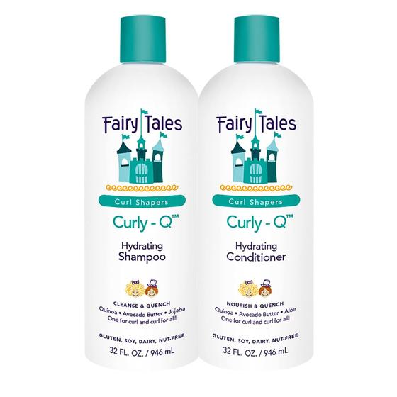 Imagem de Conjunto de shampoo e condicionador Fairy Tales Curly-Q 960 ml para crianças