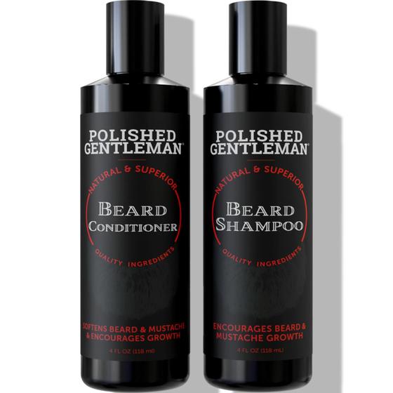 Imagem de Conjunto de shampoo e condicionador para crescimento de barba Polished Gentleman