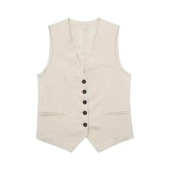 Imagem de Conjunto de Shorts e Colete Feminino Elegante - Cintura Alta, Slim Fit, Casual e para Escritório
