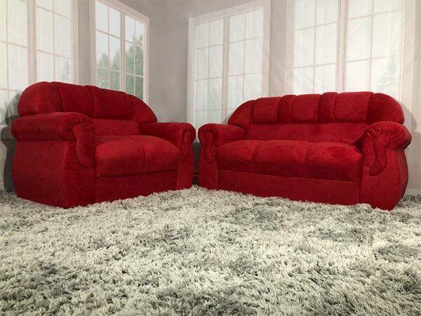 Imagem de Conjunto de sofá 2x3 lugares Corsa Vermelho