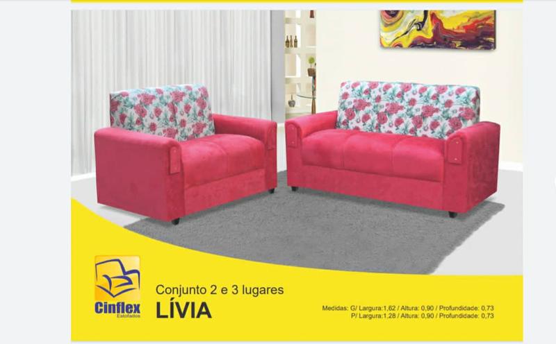Conjunto de sofá 3 e 2 lugares Lívia é boa?