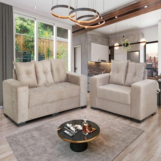 Conjunto de Sofá 3X2 Lugares Siena Design Estofados Conjunto de Sofás
