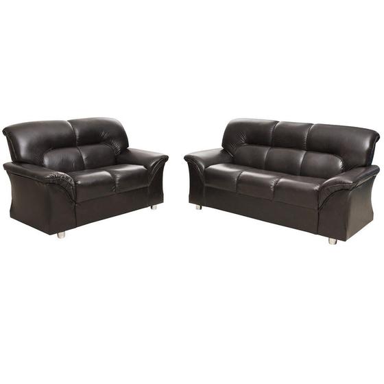 Conjunto de Sofá Hellen Turquia 3 e 2 lugares em Tecido Sintético P.U