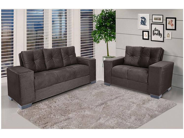 Conjunto de Sofás 2 e 3 Lugares Bogotá JW Estofados Conjunto de