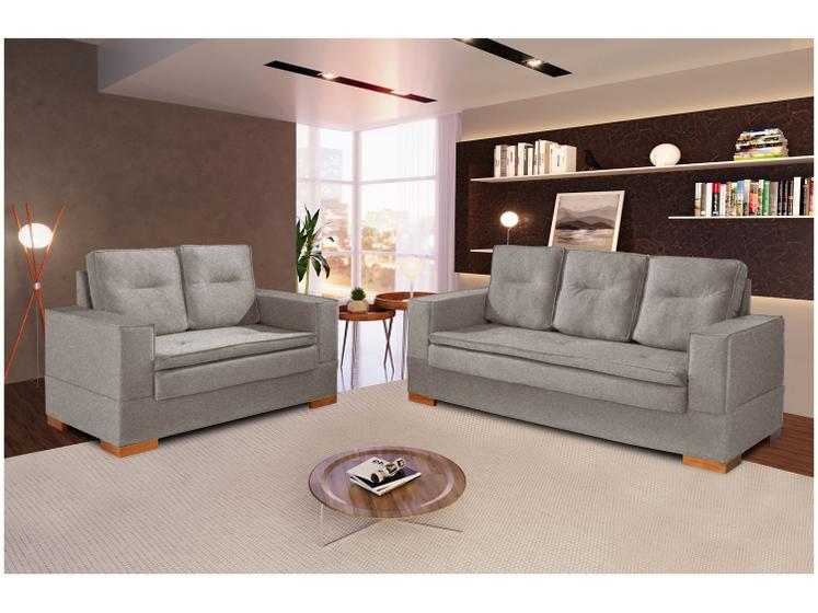 Conjunto de Sofás 2 e 3 Lugares Valência JW Estofados Menor preço em Conjunto de Sofás 2 e 3 Lugares Valência JW Estofados