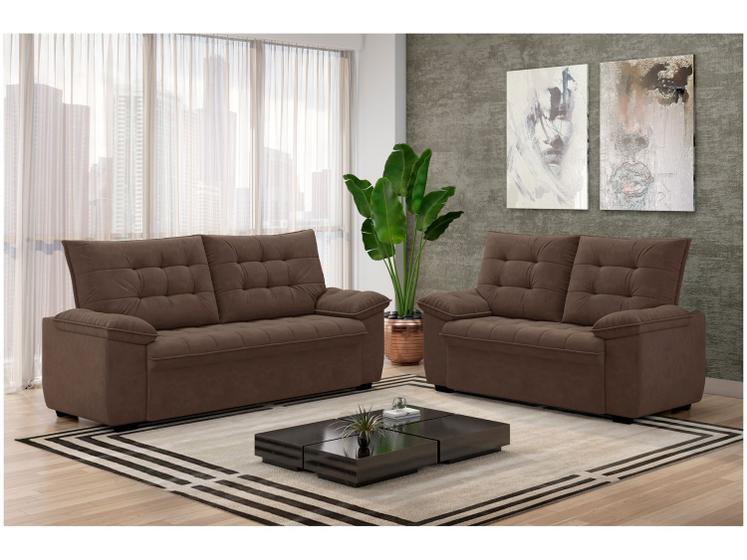 Conjunto de Sofás 3 e 2 Lugares Bertioga BestHouse Conjunto de Sofás