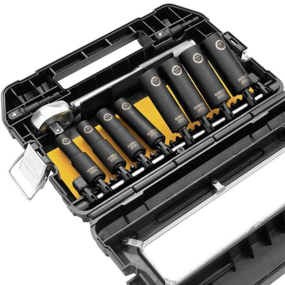 Imagem de Conjunto de Soquetes de Impacto DEWALT DW22812 SAE 1/2" - 10 Peças