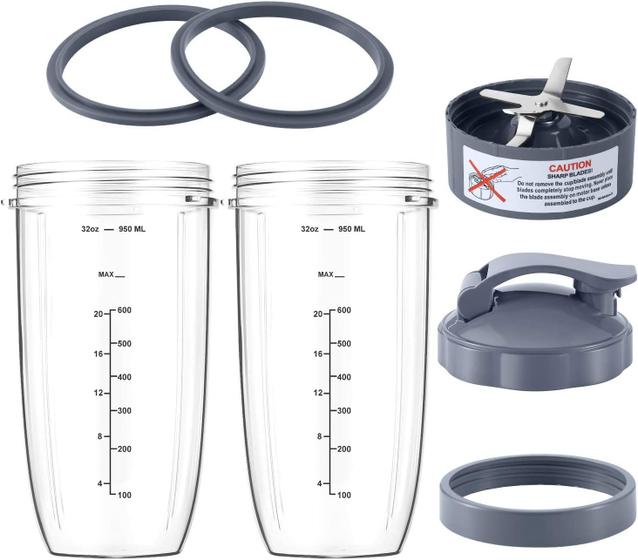 Imagem de Conjunto de substituição de copos e lâminas de liquidificador de 950 ml para NutriBullet