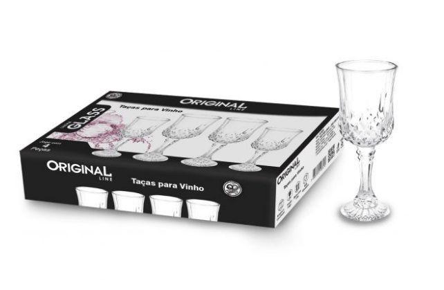 Conjunto de Taças Para Vinho Glass 4 Peças Menor preço em Conjunto de Taças Para Vinho Glass 4 Peças