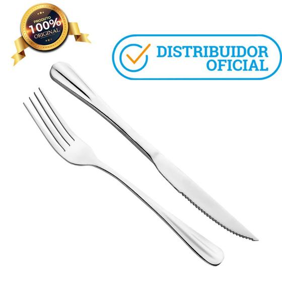 Conjunto de Talheres de Mesa Inox 48 Peças Garfos Facas Univendas Kit Bar Restaurante Jantar Menor preço em Conjunto de Talheres de Mesa Inox 48 Peças Garfos Facas Univendas Kit Bar Restaurante Jantar