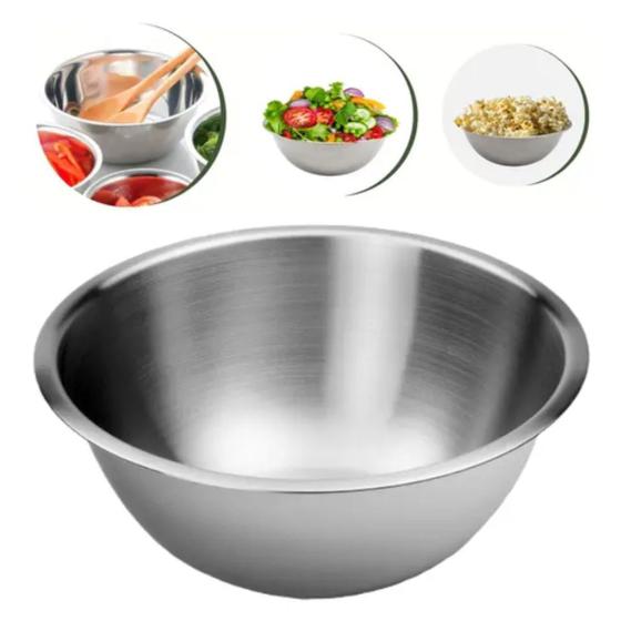 Imagem de Conjunto De Tigelas Bowls Em Aço Inox Para Cozinha 10 Peças