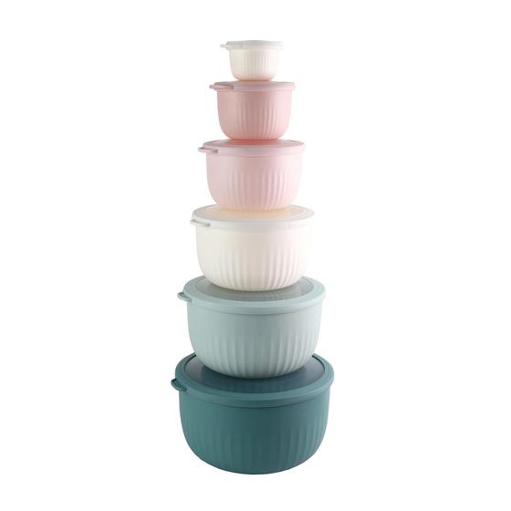 Imagem de Conjunto de Tigelas de Mistura COOK WITH COLOR Prep - 12 Peças com Tampas
