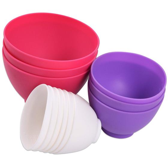 Imagem de Conjunto de tigelas de mistura de silicone Goalfly 12 unidades 130, 250, 460mL