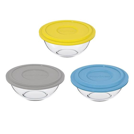 Conjunto de Tigelas Marinex Plus 0,5 Litros Vidro Pequena com Tampa Plástica (Cores Sortidas) 12 Peças Menor preço em Conjunto de Tigelas Marinex Plus 0,5 Litros Vidro Pequena com Tampa Plástica (Cores Sortidas) 12 Peças