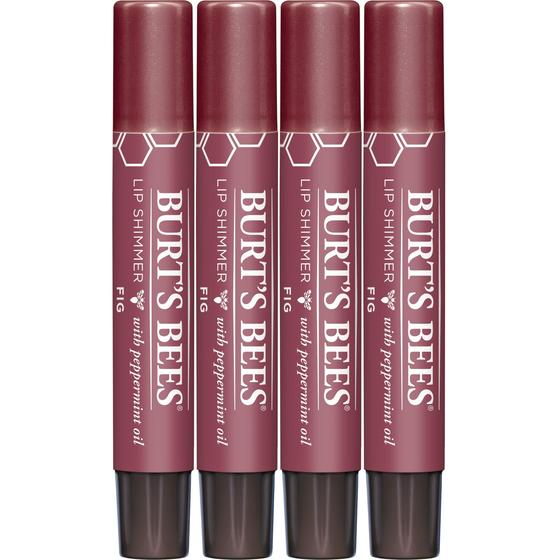 Imagem de Conjunto de tonalidades labiais Burt's Bees Shimmer Fig Lip Balm Stick, pacote x4