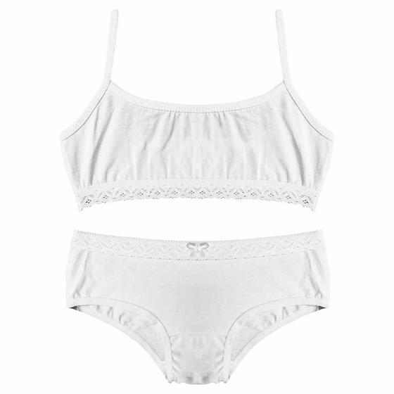 Imagem de Conjunto de Top e Calcinha Liso Branco - Tampinha