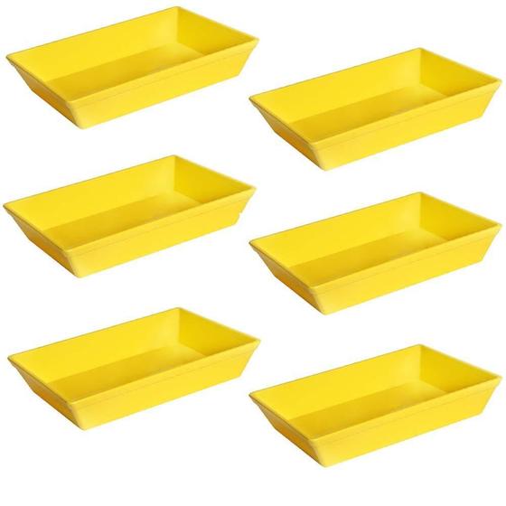 Imagem de Conjunto De Travessa Stillo Vemplast G 5L 6 Peças Amarelo