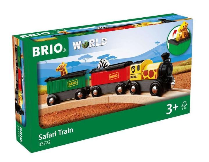 Imagem de Conjunto de trem de brinquedo BRIO World Safari 33722 para crianças de 3 anos ou mais