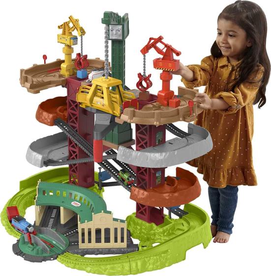Imagem de Conjunto de Trilhos Thomas & Friends Multi-níveis com Trem e Guindaste