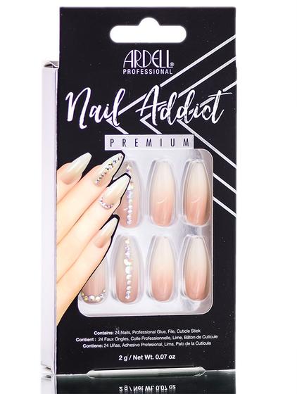 Imagem de Conjunto de unhas artificiais Ardell Nail Addict Nude Light Crystals