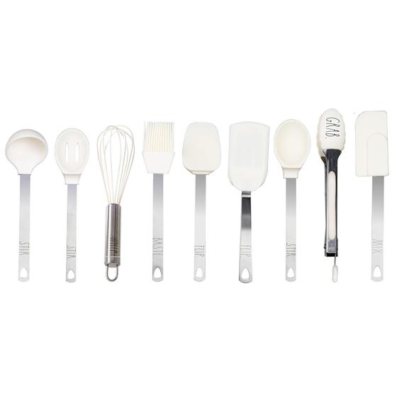 Imagem de Conjunto de utensílios de cozinha Rae Dunn Everyday Collection 9 peças