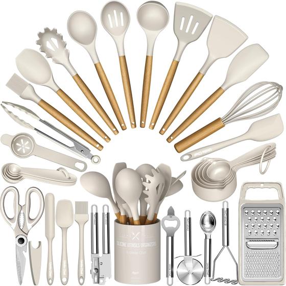 Imagem de Conjunto de Utensílios de Cozinha Umite Chef - 34 Peças com Ralador de Silicone